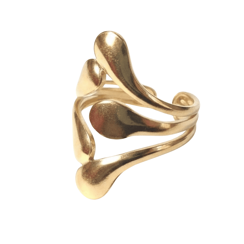 Florium™ : Timeless Teardrop Cocktail Ring with High-Shine Party Essential   [RGSS-12]