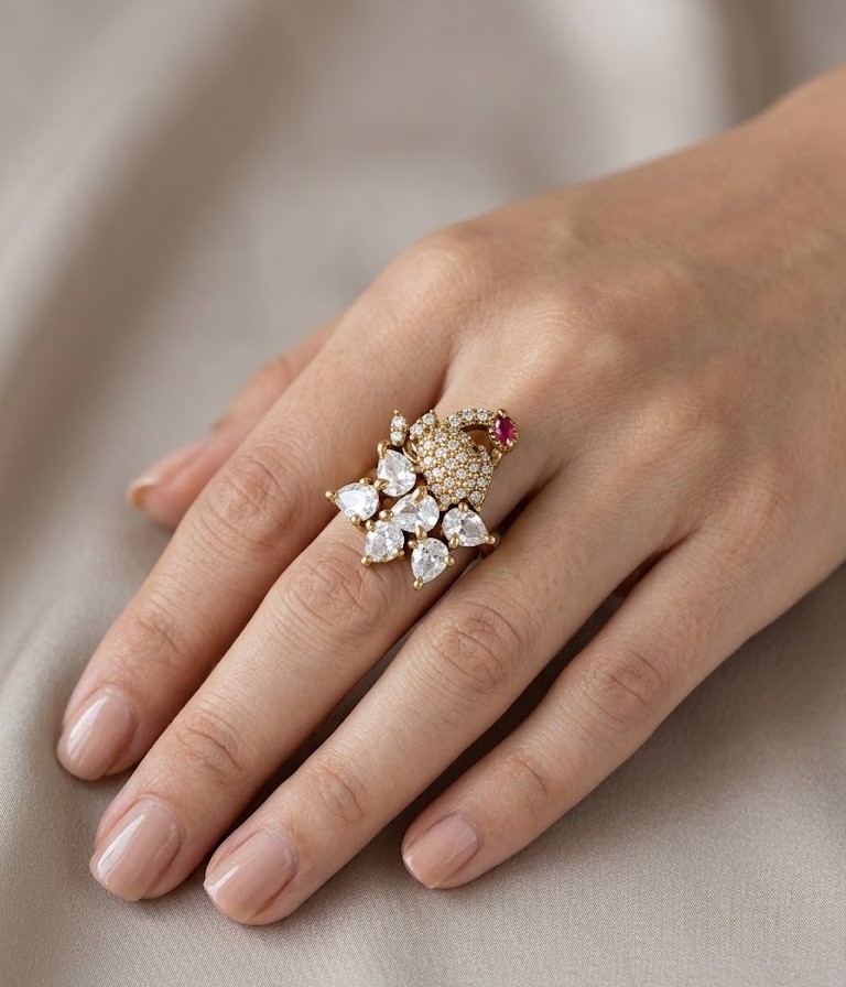 Florium™ Teardrop Cocktail Ring [RGSS-30A]