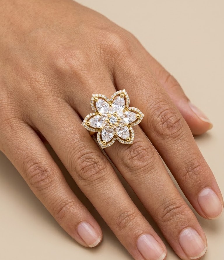 Florium™ Teardrop Cocktail Ring [RGSS-31A]