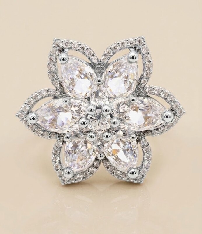Florium™ Teardrop Cocktail Ring [RGSS-31B]