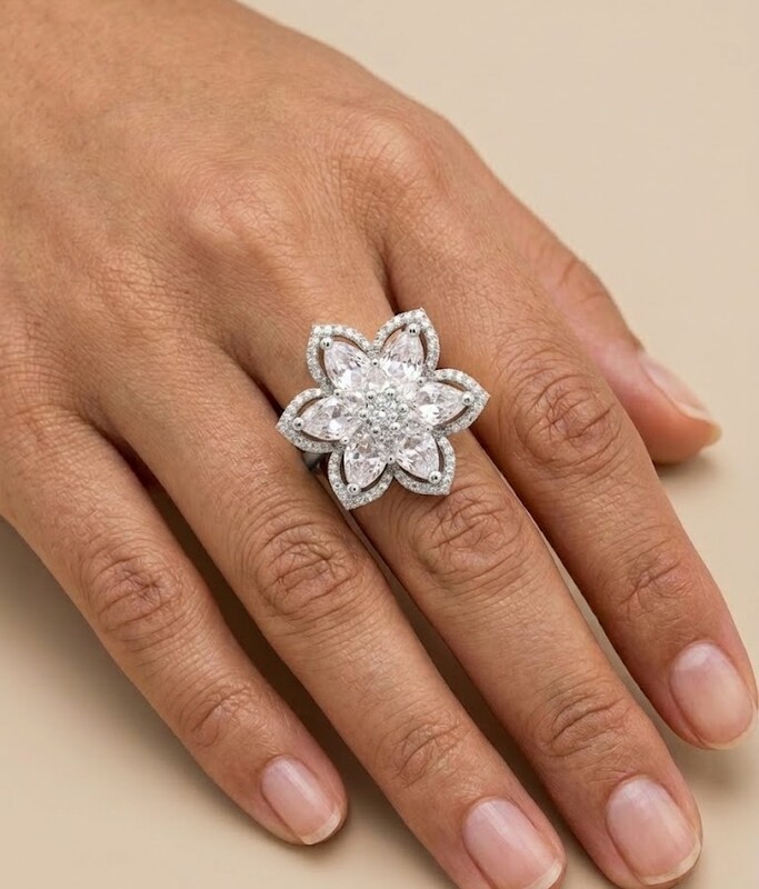 Florium™ Teardrop Cocktail Ring [RGSS-31B]