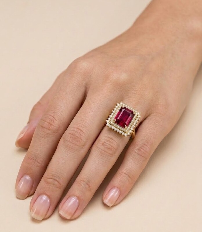 Florium™ Teardrop Cocktail Ring [RGSS-32B]