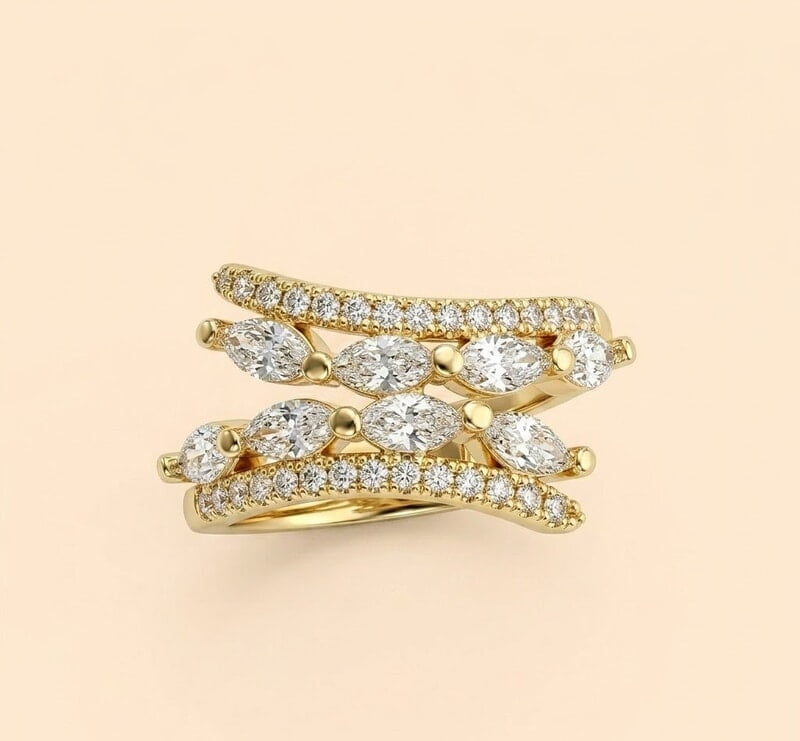 Florium™ Teardrop Cocktail Ring [RGSS-42]