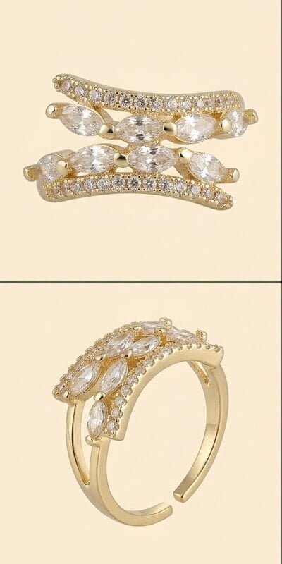 Florium™ Teardrop Cocktail Ring [RGSS-42]