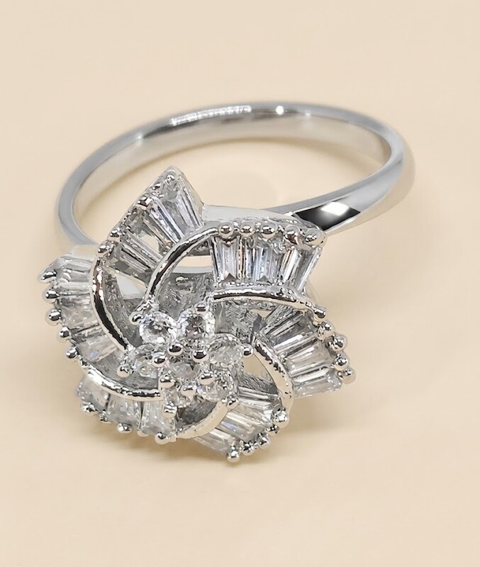 Florium™ Teardrop Cocktail Ring [RGSS-06B]
