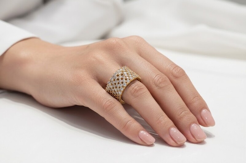 Florium™ Teardrop Cocktail Ring [RGSS-07B]