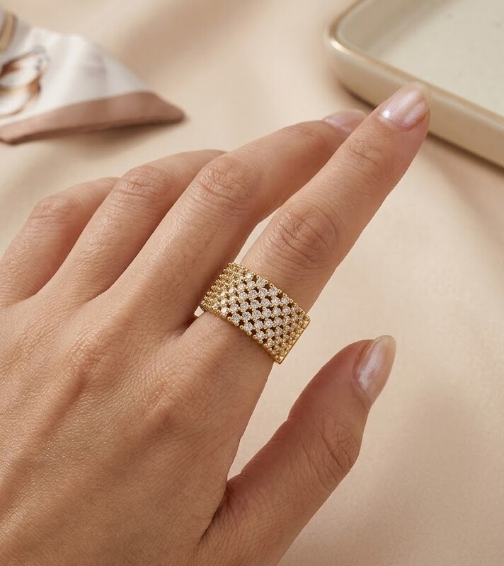Florium™ Teardrop Cocktail Ring [RGSS-07C]