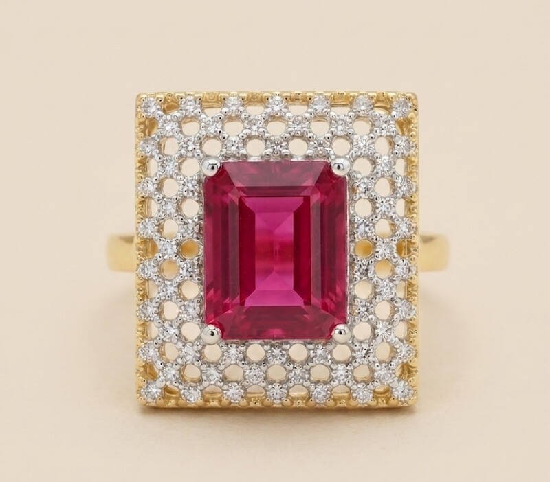 Florium™ Teardrop Cocktail Ring [RGSS-09B]