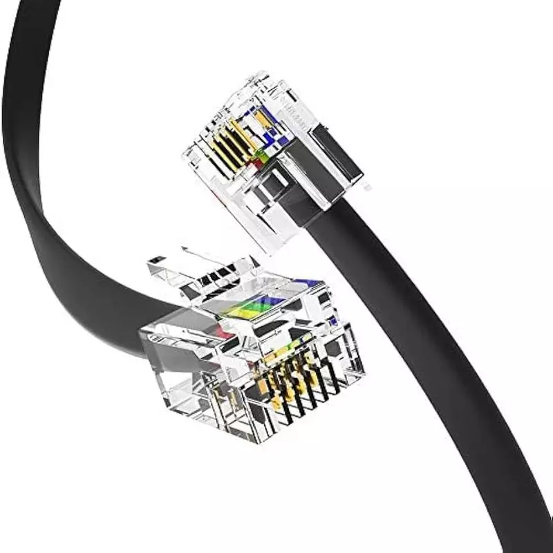 RJ11 Telephone Line Cable For Modem 5 Meter Black RJ11 Telephone Line Cable For Modem 5 Meter Black