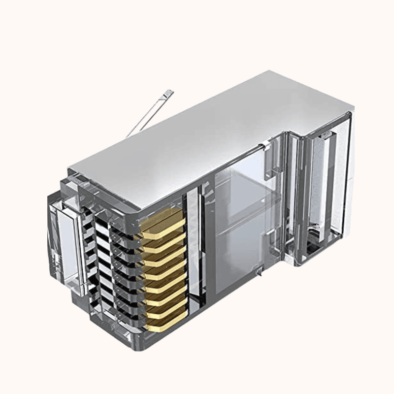 RJ45 Cat6 Gold Plated Pass through Connectors