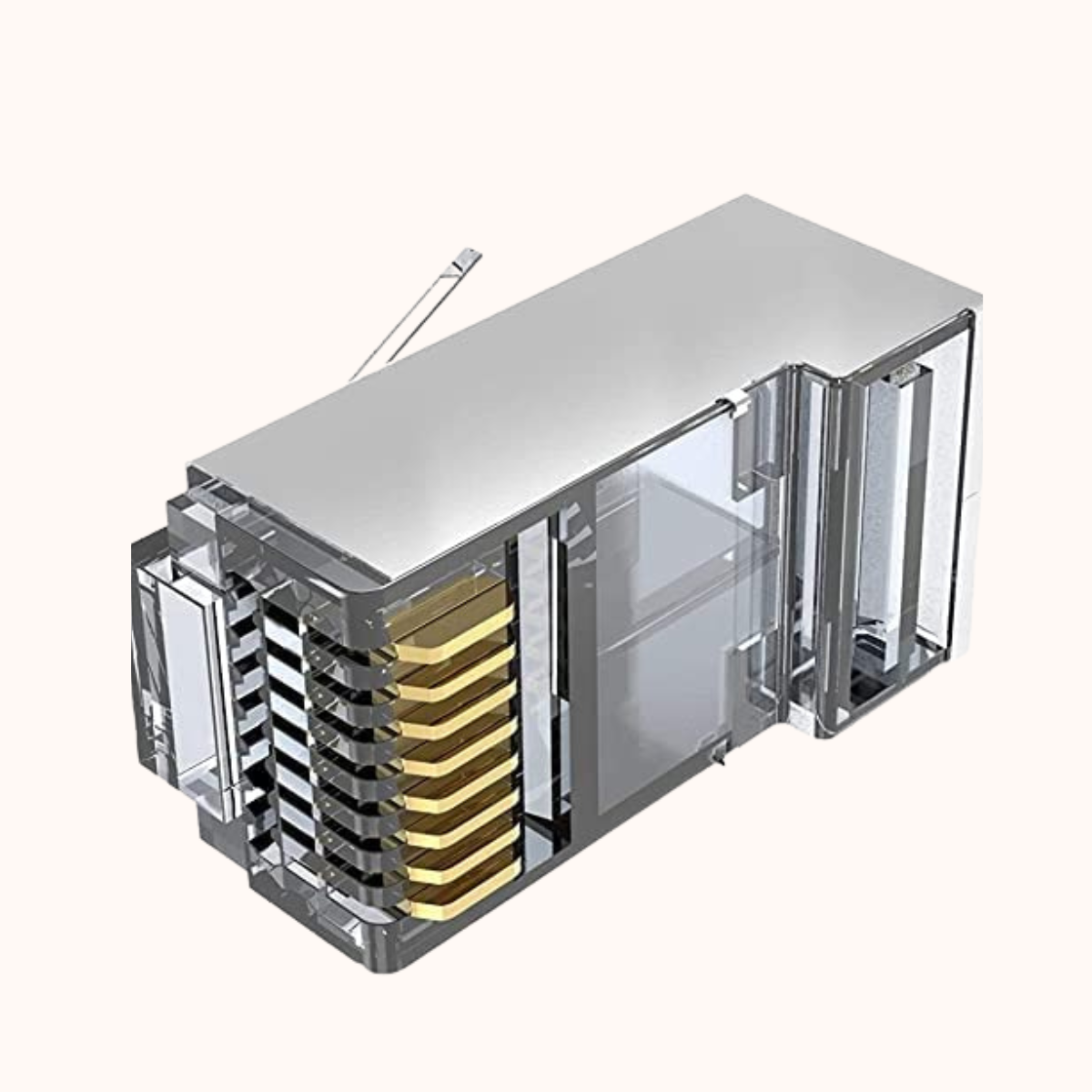 RJ45 Cat6 Gold Plated Pass through Connectors