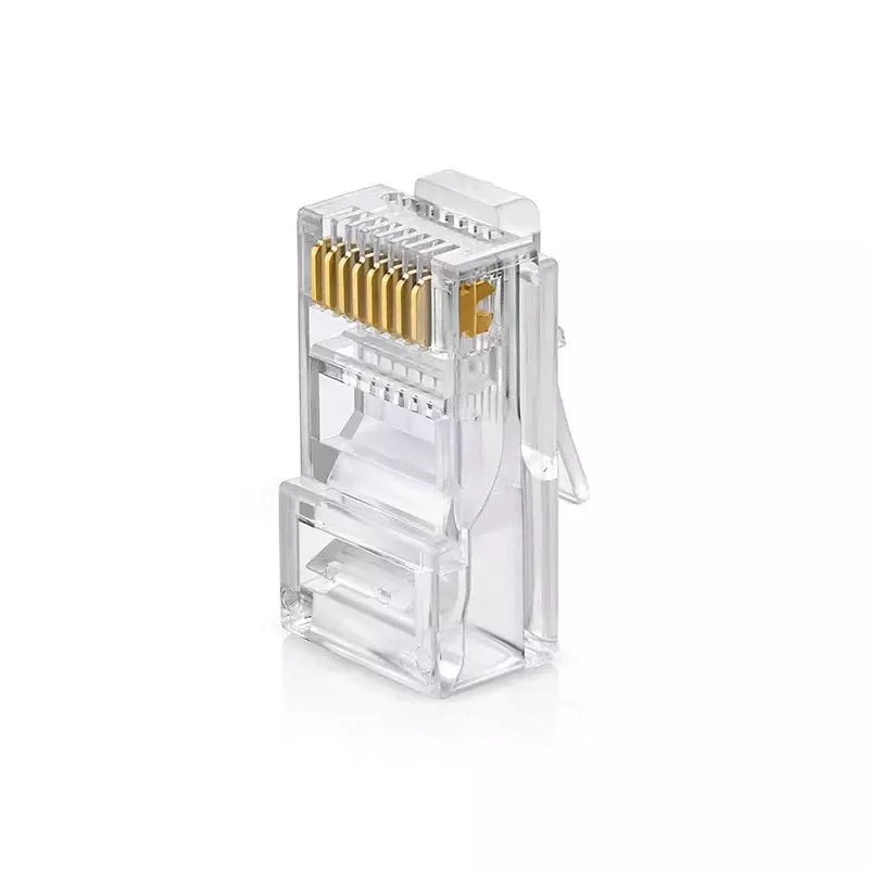 RJ45 Cat6 Pass-Through Ethernet Connectors - Compatible with Cat5, Cat5e, and Cat6 Cables, 8P8C Crimp Plugs for LAN and UTP Network RJ45 Cat6 Pass-Through Ethernet Connectors - Compatible with Cat5, Cat5e, and Cat6 Cables, 8P8C Crimp Plugs for LAN and UTP Network