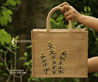 Yellow Floral Jute Tote Bag Yellow Floral Jute Tote Bag