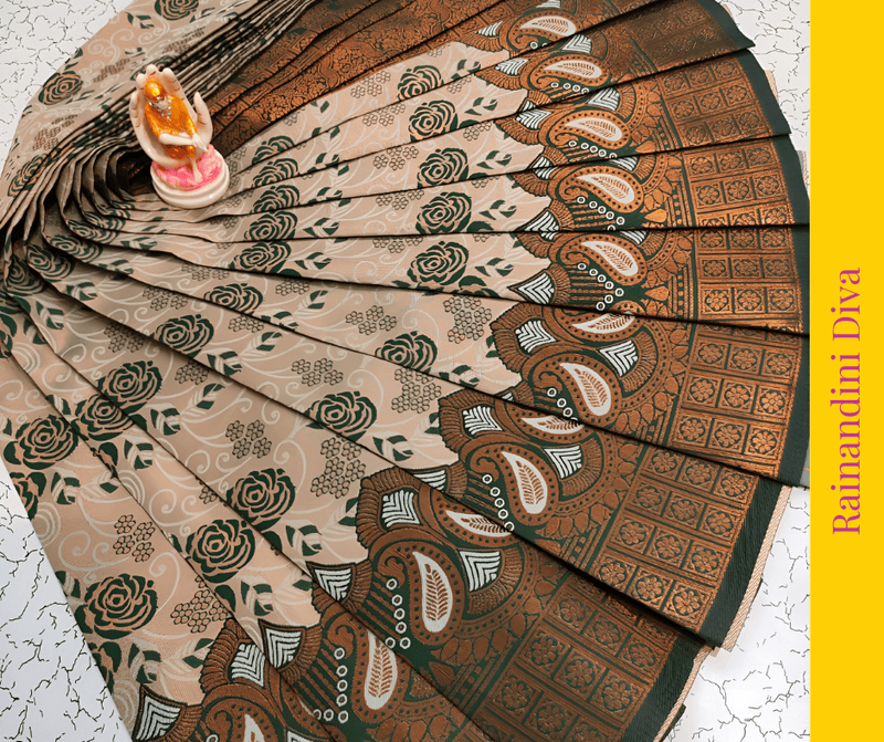 Samudrika Bridal Silk Harit Saree