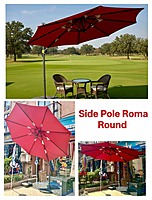 ROMAN SIDE POLE ROUND GARDEN UMBRELLA