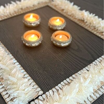 ROSE GOLD SET OF RANGOLI STRIPS & DIYAS