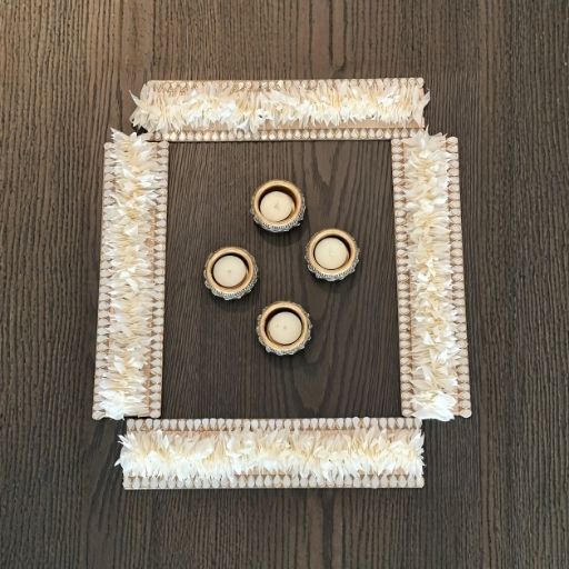 ROSE GOLD SET OF RANGOLI STRIPS & DIYAS