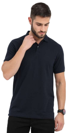 RARE RABBIT POLO T-SHIRTS-NAVY BLUE