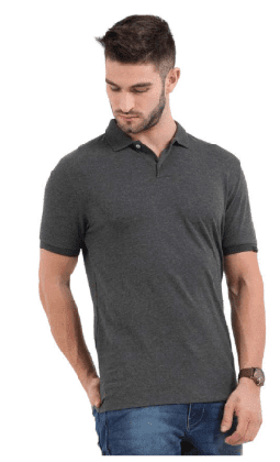 RARE RABBIT POLO CHARCOAL MELANGE