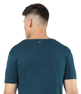 Rare Rabibit Round Neck T shirts Signature Navy Blue