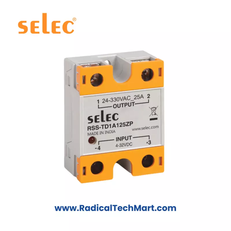 Selec RSS-TD1A125ZP DC to AC Solid State Relay 25A with LED Indication