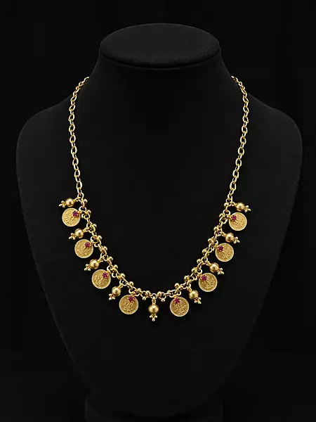 Kaasu Necklace with Ruby Stone