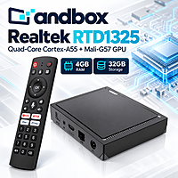 RT-X2 4GB/32GB Android TV 14 Box with Wi-Fi 6 and Bluetooth Voice Remote