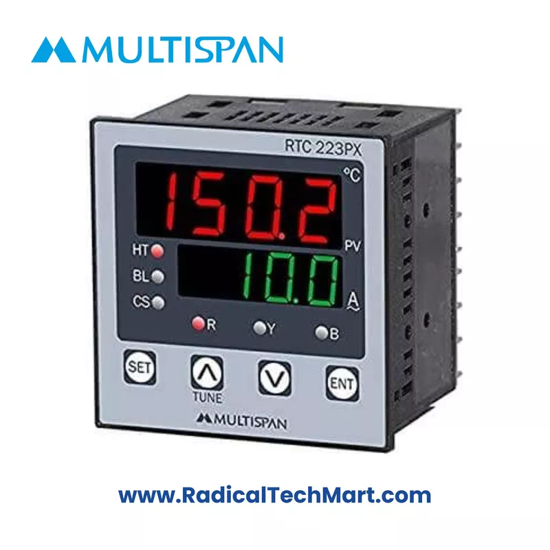 Multispan RTC 223PX Temperature Controller – 72x72mm On/Off Controller with Relay/SSR Output