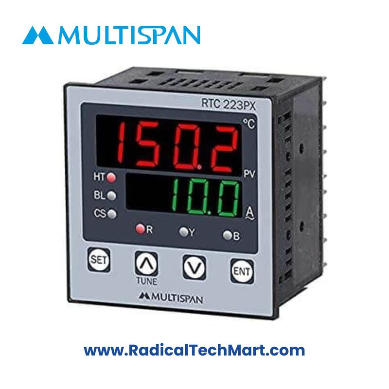 Multispan RTC 223PX Temperature Controller – 72x72mm On/Off Controller with Relay/SSR Output