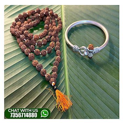 SHIVARATHRI SPECIAL COMBO OFFER..REDHTAKSHA MALA WITH BRACELETE