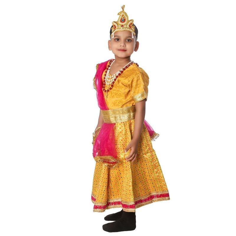 Radha Fancy Dress Costume Yellow