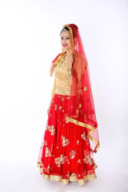 Radha Dress Lehenga Choli Fancy Dress Costume For Girls