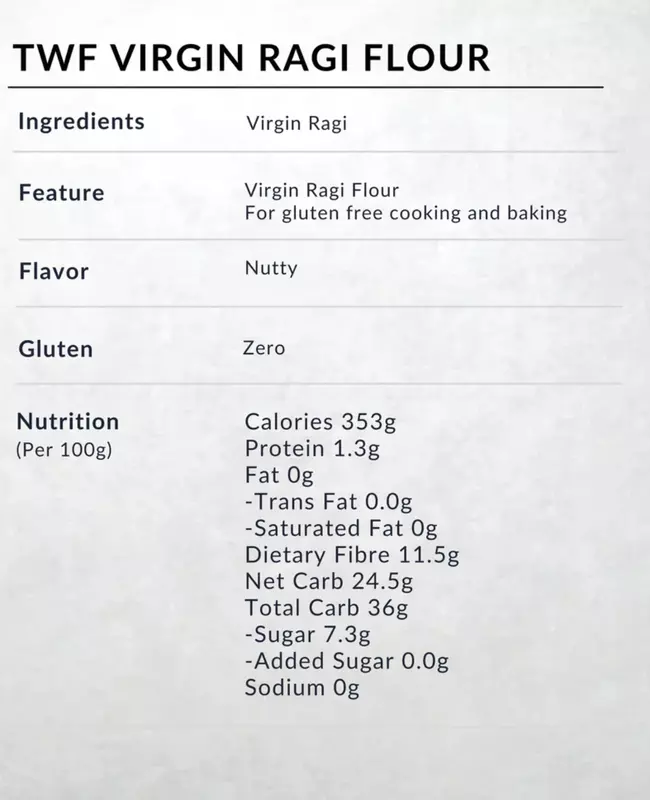 Virgin Ragi Flour 1 Kg - TWF