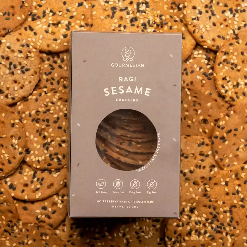 Ragi Sesame Cracker 100 Gms - Gourmestan