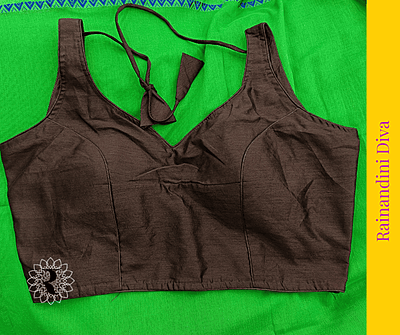 Chocolate Ghicha Silk Blouse