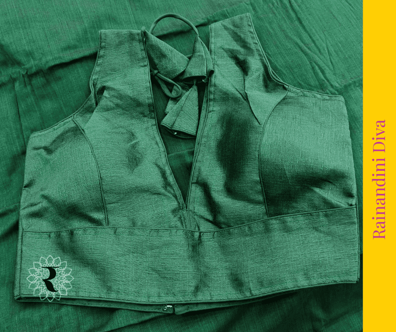 Green Ghicha Silk Blouse