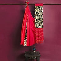 Cotton Khesh Primary Red and Cream Warli Printed Saree with BP Cotton Khesh Primary Red and Cream Warli Printed Saree with BP