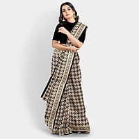 Ajrakh Modal Printed Silk with BP