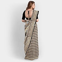 Ajrakh Modal Printed Silk with BP