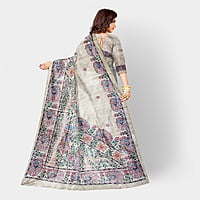 Ghicha Silk Saree Handloom Tussar Madhubani with BP Ghicha Silk Saree Handloom Tussar Madhubani with BP