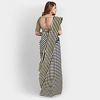 Bollywood Special Tri-Colour Satin Saree with BP