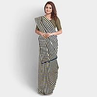 Bollywood Special Tri-Colour Satin Saree with BP