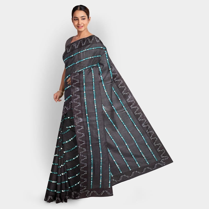 Rocky Aur Rani Satin Saree with BP