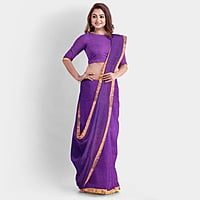 Beauty Berry Linen Saree with BP Beauty Berry Linen Saree with BP