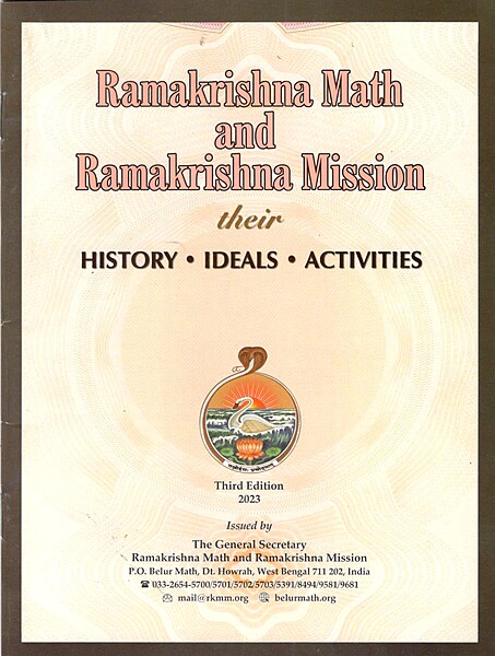 Ramakrishna Math and Ramakrishna Mission their History & Ideals & Activities
