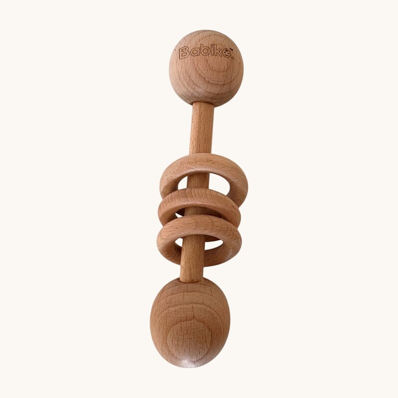 Wooden Rattles Collection for Babies 0–12 Months | Natural Wooden Baby Rattle Set | Sensory & Teething Toys | Fine Motor Skill Development | Montessori Learning Toys