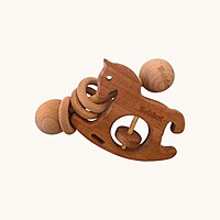 Wooden Rattles Collection for Babies 0–12 Months | Natural Wooden Baby Rattle Set | Sensory & Teething Toys | Fine Motor Skill Development | Montessori Learning Toys