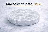 ankkjyoti Raw Selenite Resin Charging Plate 3 Inch