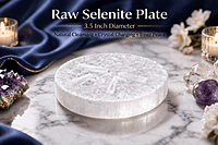 ankkjyoti Raw Selenite Resin Charging Plate 3 Inch