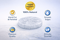 ankkjyoti Raw Selenite Resin Charging Plate 3 Inch